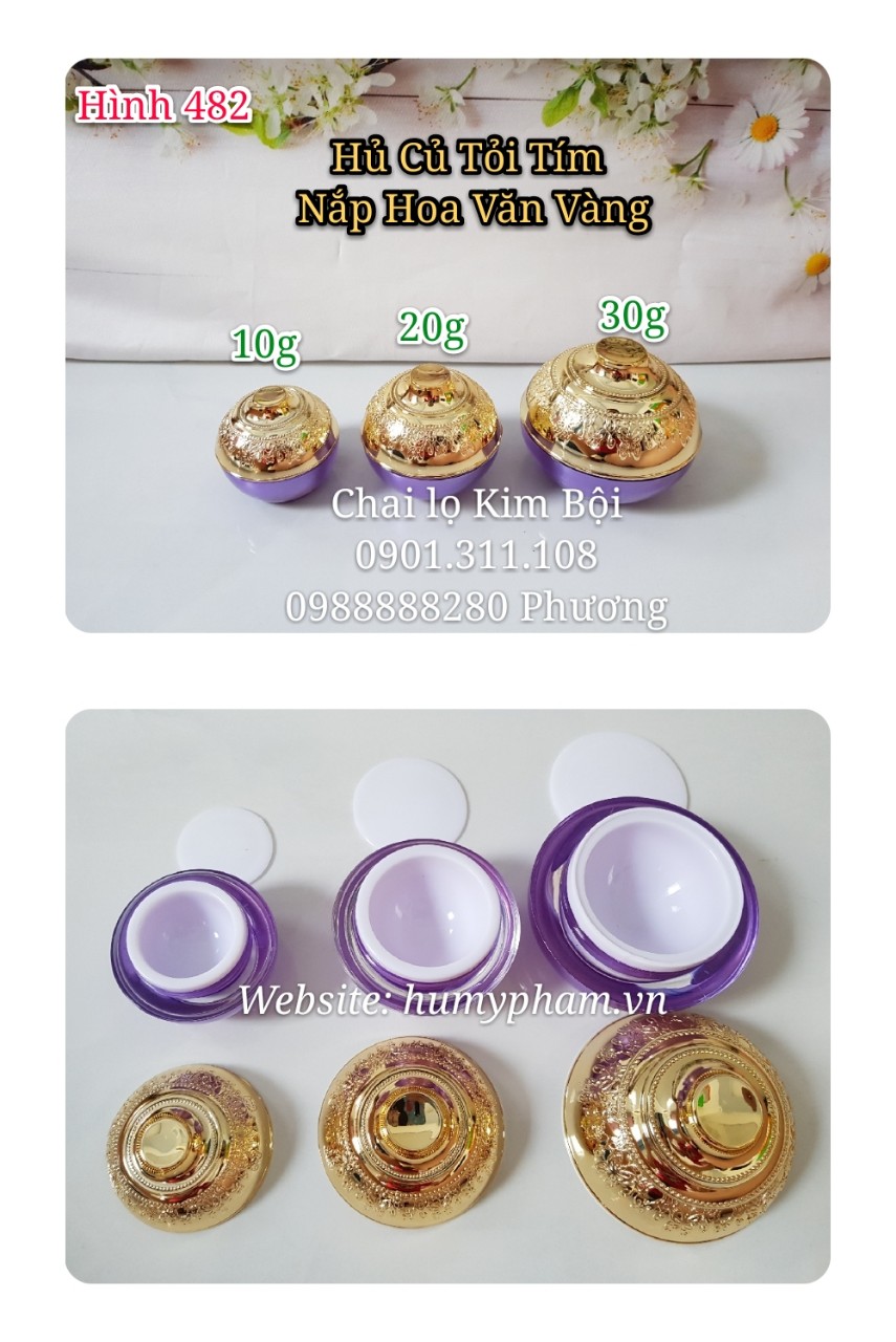 HỦ ĐỰNG KEM MÀU TÍM